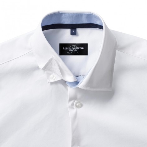 Russell Men's LS Tailored Contrast Ultimate Stretch Shirt