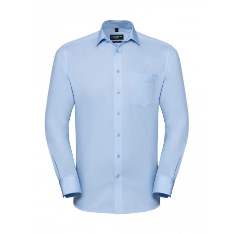 Russell Collection Men's LS Tailored Coolmax® Shirt