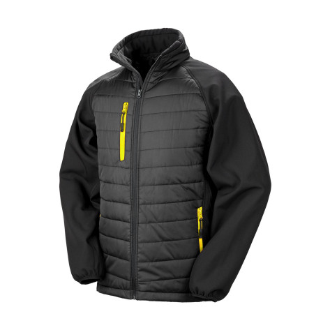 Result Genuine Recycled Schwarzer Compass Gefütterte Softshell