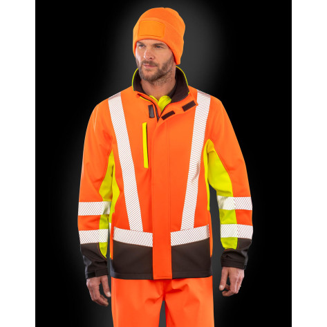 Result Genuine Recycled Recycled 3-Layer Printable 3-Tone Safety Softshell