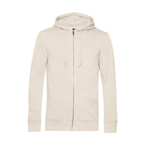 B&C Organic Inspire Zipped Hood-Off White-L