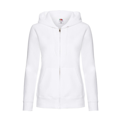 Fruit of the Loom Premium Hooded Sweat Jacket Lady-Fit - White - XS