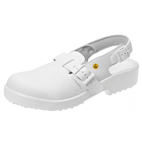 Abeba ESD-Sicherheitsschuhe Classic SB Clog weiß HACCP CE ESD SRC