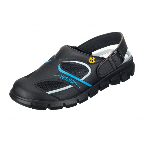 Abeba ESD-Berufsschuhe Dynamic OB Clog schwarz/blau CE ESD SRC
