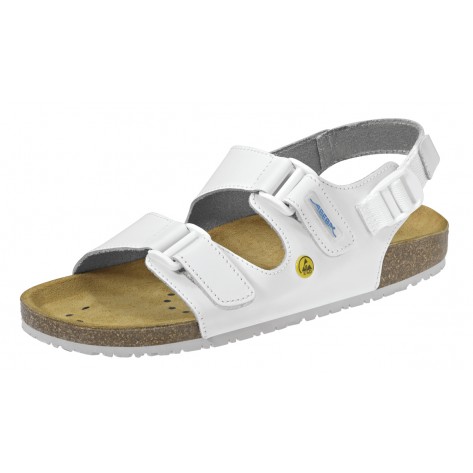 Abeba ESD-Berufsschuhe Nature OB Sandale weiß CE ESD SRC