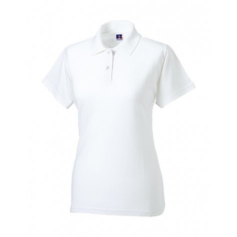 Russell Ladies Classic Cotton Polo White - Größe 2XL