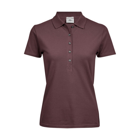 Tee Jays Ladies' Luxury Stretch Polo-Grape-3XL