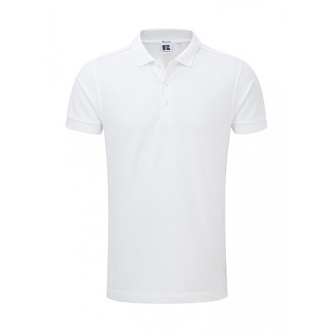 Russell Mens Stretch Polo White - Größe XL