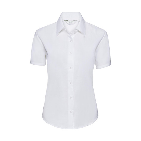 Russell Collection Ladies' Classic Oxford Shirt - White - L (Retoure-Ware)