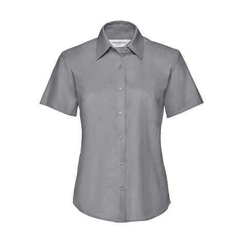 Russell Collection Ladies' Classic Oxford Shirt - Dark Grey - L (Retoure-Ware)
