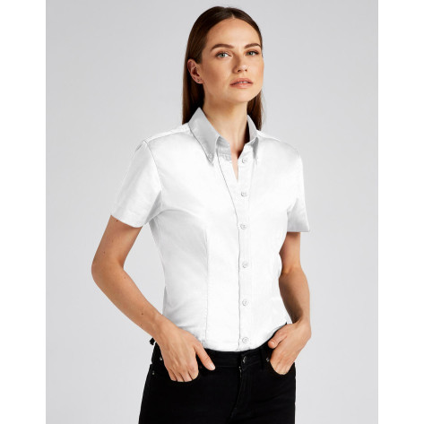 Kustom Kit Women's Tailored Fit Premium Oxford Shirt SSL