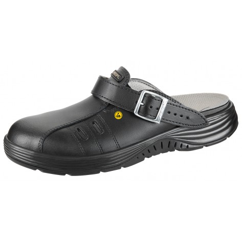 Abeba ESD-Sicherheitsschuhe x-light SB Clog schwarz CE ESD SRC