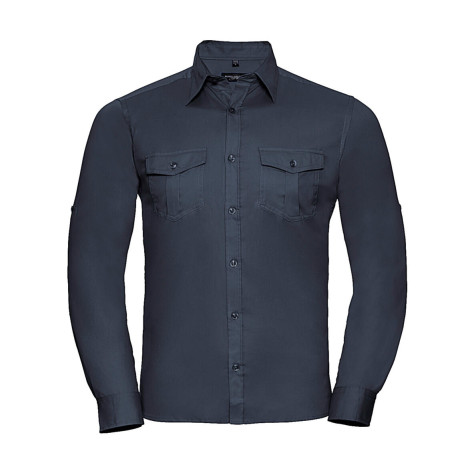 Russell Herren Roll Sleeve Hemd Langarm