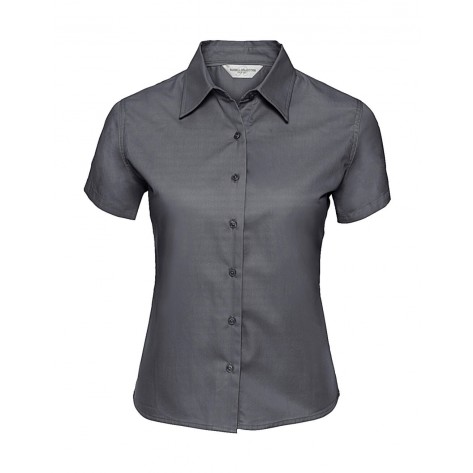 Russell Collection Ladies' Classic Twill Shirt - Navy Blue - XL