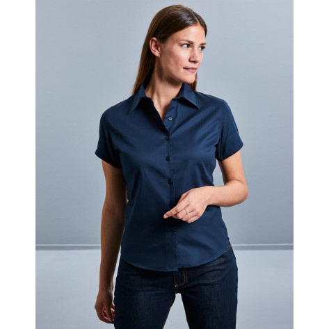 AUSLAUF Russell Damen Klassisches Twill-Hemd