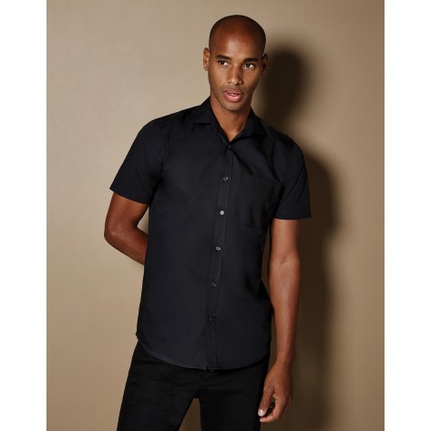 Kustom Kit Tailored Fit Poplin Shirt SSL