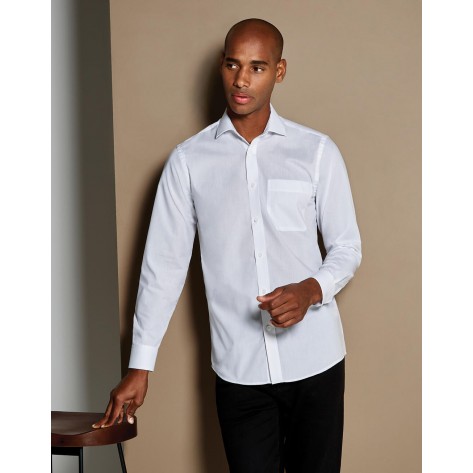 Kustom Kit Tailored Fit Poplin Shirt