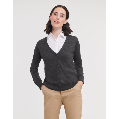 Russell Damen V-Ausschnitt Strick Cardigan