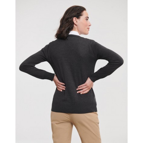 Russell Damen V-Ausschnitt Strick Cardigan