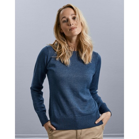 Russell Collection Ladies' Crew Neck Knitted Pullover