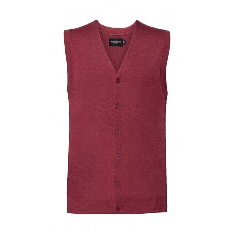 Russell Men's V-Neck Sleeveless Knitted Cardigan