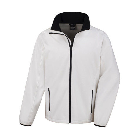 Result Printable Softshell Jacket-White/Black-L