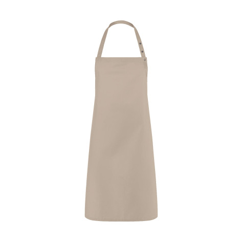 Karlowsky Bib Apron Press Stud Santorini - Beige - ONE SIZE