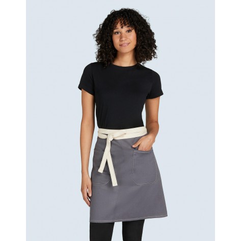 SG Accessories - BISTRO (Ex JASSZ Bistro) SANTORINI - Contrasted Bistro Apron with Pocket
