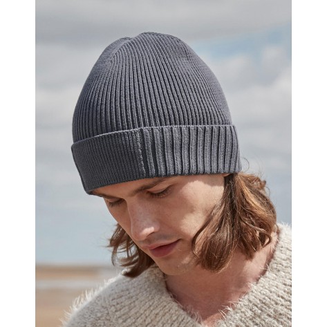 Beechfield Bio-Baumwolle Bestickte Patch Beanie