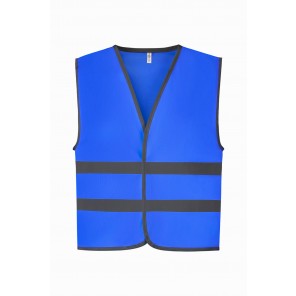 Yoko Kids Fluo Reflective Border Waistcoat - Royal Blue - 7-9(M)