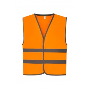 Yoko Kids Fluo Reflective Border Waistcoat - Orange - 7-9(M)