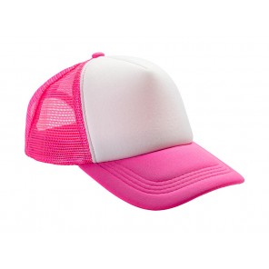 Result Headwear Detroit ½ Mesh Truckers Cap - Super Pink/White - OneSize
