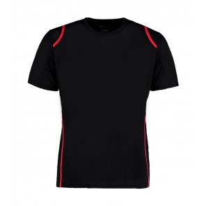 Kustom Kit Regular Fit Cooltex® Contrast Tee - Black/Red - 2XL