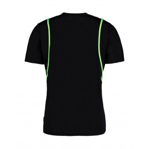 Kustom Kit Regular Fit Cooltex® Contrast Tee - Black/Fluorescent Lime - 2XL