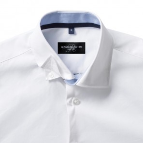 Russell Men's LS Tailored Contrast Ultimate Stretch Shirt