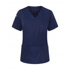 Karlowsky Ladies' Slip-on Tunic Essential Short Sl. - Navy - XL