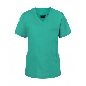 Karlowsky Ladies' Slip-on Tunic Essential Short Sl. - Emerald Green - 3XL