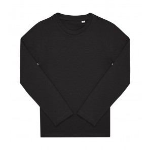 B&C #E150 LSL T-Shirt /kids - Black - 9/11(134/146)