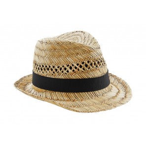 Beechfield Straw Summer Trilby - Natural - L/XL