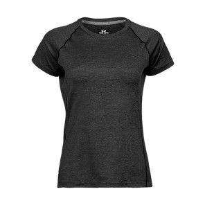 Tee Jays COOLdry Ladies' Tee - Black Melange - XL
