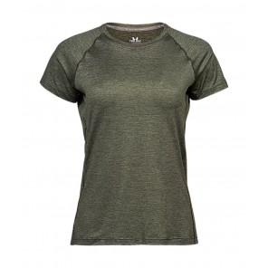 Tee Jays COOLdry Ladies' Tee - Olive Melange - XL