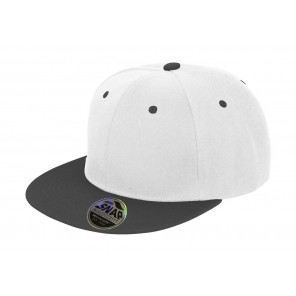 Result Headwear Bronx Original Flat Peak Dual Color - White/Black - OneSize