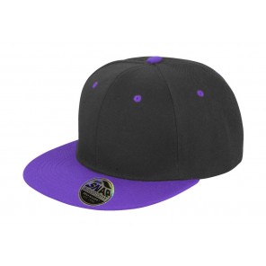 Result Headwear Bronx Original Flat Peak Dual Color - Black/Purple - OneSize