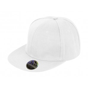 Result Headwear Bronx Original Flat Peak Snap Back Cap - White - OneSize