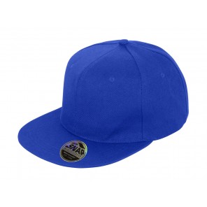 Result Headwear Bronx Original Flat Peak Snap Back Cap - Sapphire - OneSize