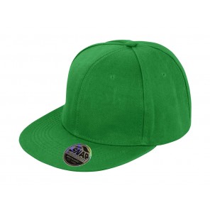 Result Headwear Bronx Original Flat Peak Snap Back Cap - Emerald - OneSize