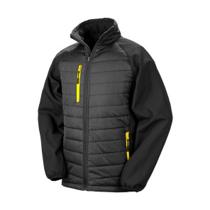 Result Genuine Recycled Schwarzer Compass Gefütterte Softshell