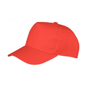 Result Headwear Boston 5-Panel Printers Cap - Red - OneSize