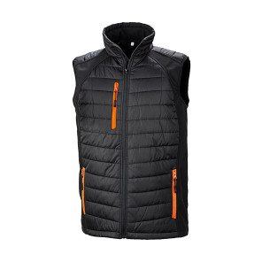 Result Genuine Recycled Compass Padded Softshell Gilet - Black - 4XL
