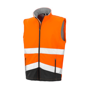 Result Safe-Guard Printable Safety Softshell Gilet - Black - 4XL